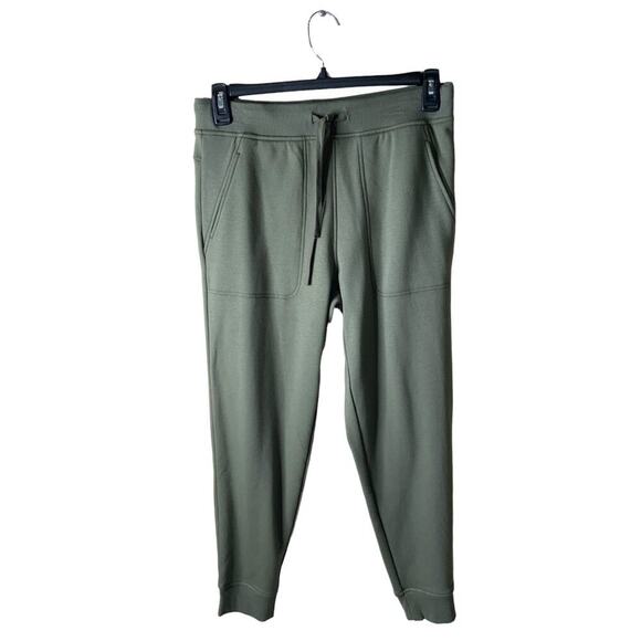UGG Jogger Fleece Sweat Pants Women's Size Small Drawstring Pockets Green NWT - Picture 1 of 12